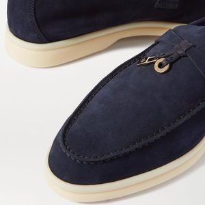 LORO PIANA Summer Charms Walk suede loafers